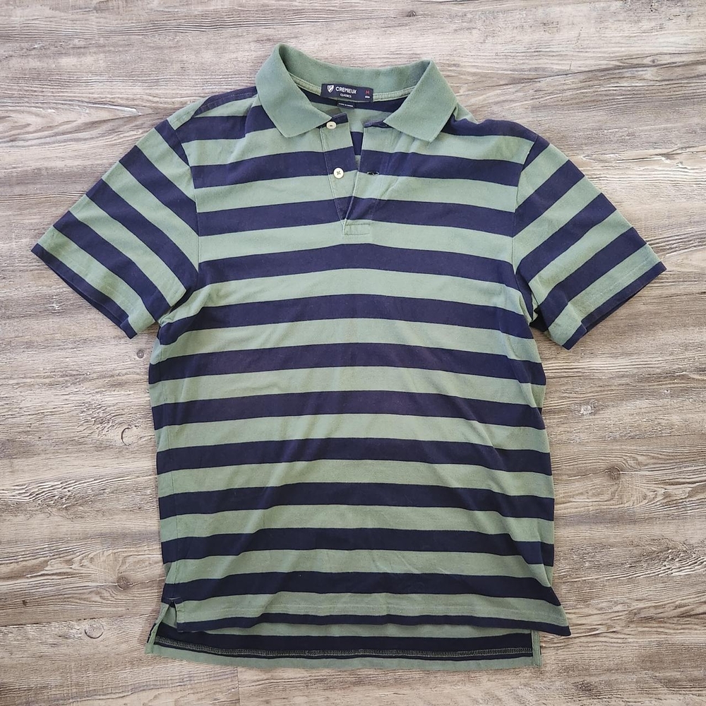 Daniel Cremieux Olive and Navy Striped Polo Shirt